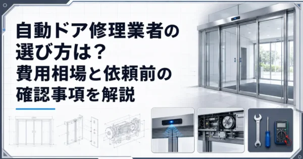 自動ドア修理業者の選び方は？費用相場と依頼前の確認事項を解説