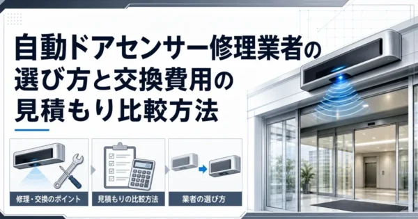 自動ドアセンサー修理業者の選び方と交換費用の見積もり比較方法