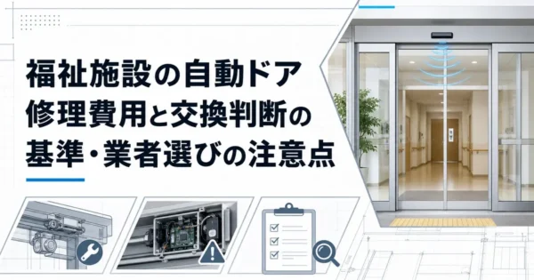 福祉施設の自動ドア修理費用と交換判断の基準・業者選びの注意点