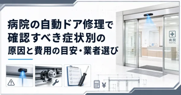 病院の自動ドア修理で確認すべき症状別の原因と費用の目安・業者選び