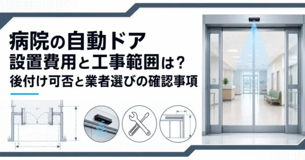 病院の自動ドア設置費用と工事範囲は？後付け可否と業者選びの確認事項