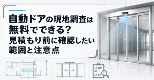 自動ドアの現地調査は無料でできる？見積もり前に確認したい範囲と注意点
