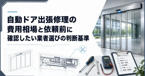 自動ドア出張修理の費用相場と依頼前に確認したい業者選びの判断基準