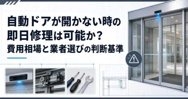 自動ドアが開かない時の即日修理は可能か？費用相場と業者選びの判断基準