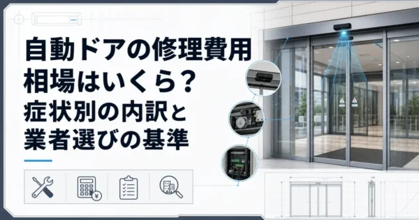 自動ドアの修理費用相場はいくら？症状別の内訳と業者選びの基準