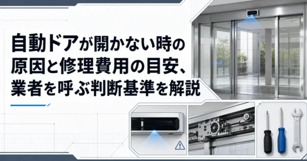 自動ドアが開かない時の原因と修理費用の目安、業者を呼ぶ判断基準を解説