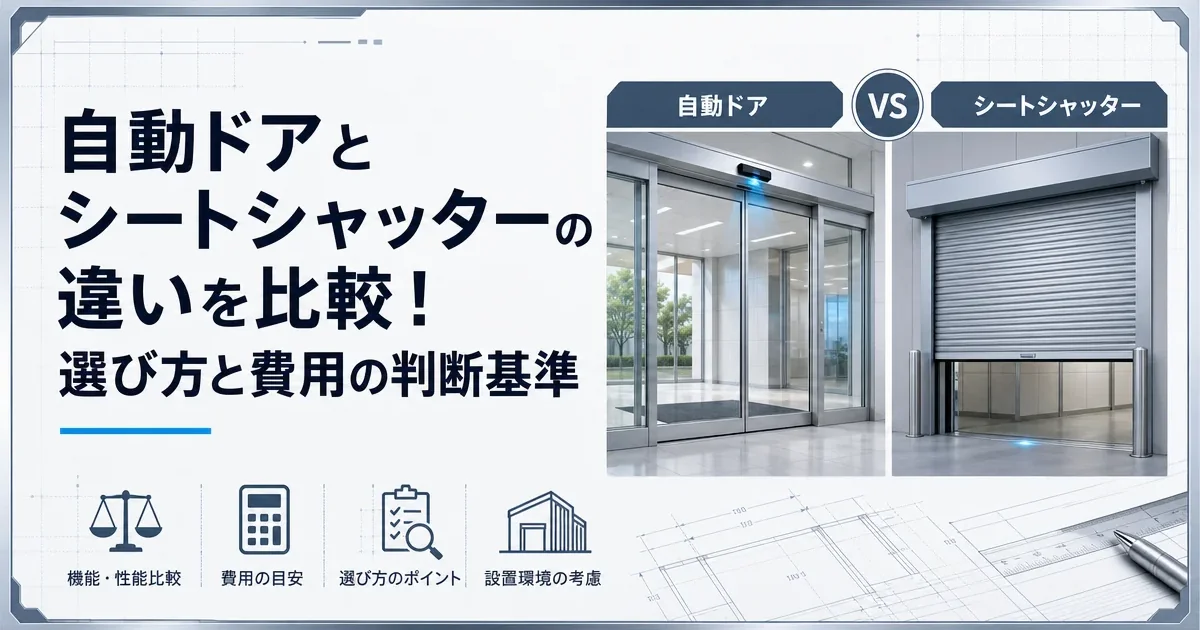 自動ドアとシートシャッターの違いを比較！選び方と費用の判断基準