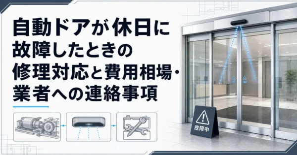 自動ドアが休日に故障したときの修理対応と費用相場・業者への連絡事項