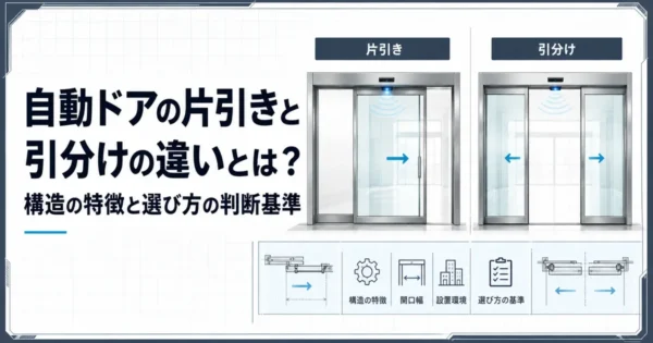 自動ドアの片引きと引分けの違いとは？構造の特徴と選び方の判断基準
