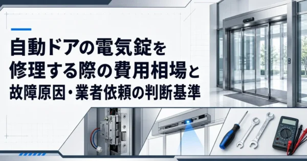 自動ドアの電気錠を修理する際の費用相場と故障原因・業者依頼の判断基準