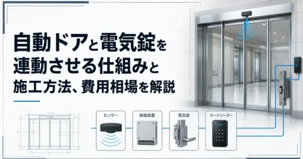 自動ドアと電気錠を連動させる仕組みと施工方法、費用相場を解説