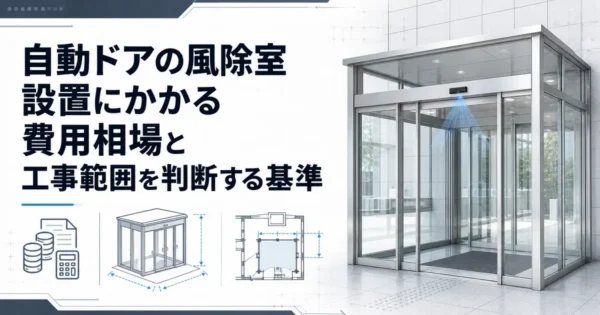 自動ドアの風除室設置にかかる費用相場と工事範囲を判断する基準