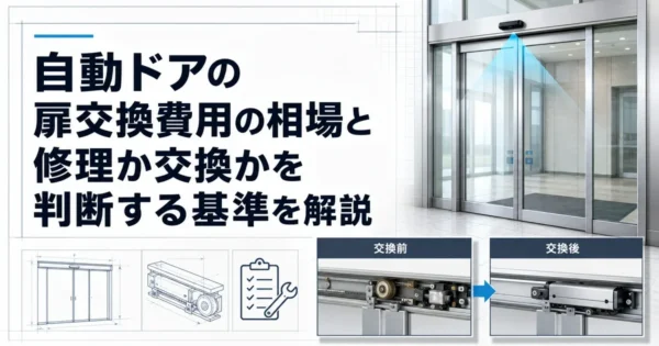 自動ドアの扉交換費用の相場と修理か交換かを判断する基準を解説
