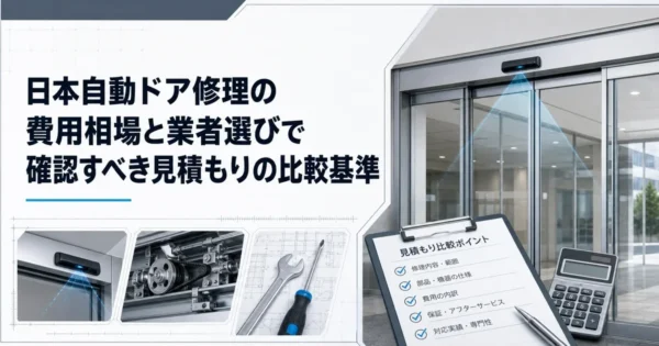 日本自動ドア修理の費用相場と業者選びで確認すべき見積もりの比較基準
