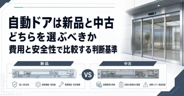 自動ドアは新品と中古どちらを選ぶべきか費用と安全性で比較する判断基準