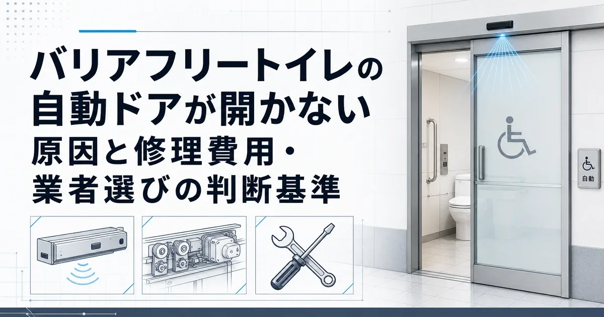 バリアフリートイレの自動ドアが開かない原因と修理費用・業者選びの判断基準