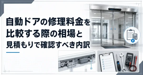 自動ドアの修理料金を比較する際の相場と見積もりで確認すべき内訳